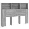 vidaXL H&ouml;f&eth;agafl me&eth; Sk&aacute;pum Gr&aacute;r Sonoma 140x19x103,5 cm