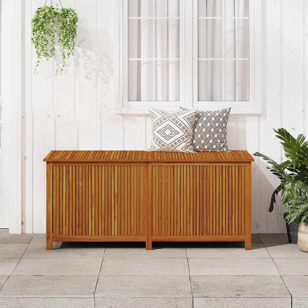 vidaXL Geymslubox í Garð 175x80x75 cm Gegnheill Akasíuviður