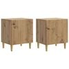 vidaXL Noat&ouml;flu sk&aacute;pur 2 pcs Handverkseik 43 x 34,5 x 50 cm