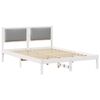 vidaXL Ramsv&iacute;k me&eth; h&ouml;fu&eth;gafl Lj&oacute;sgr&aacute;r 135 x 190 cm Solid furuhikk