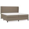 vidaXL H&oacute;lfa&eth; Springr&uacute;m me&eth; D&yacute;nu Br&uacute;ngr&aacute;tt 200x200 cm Efni