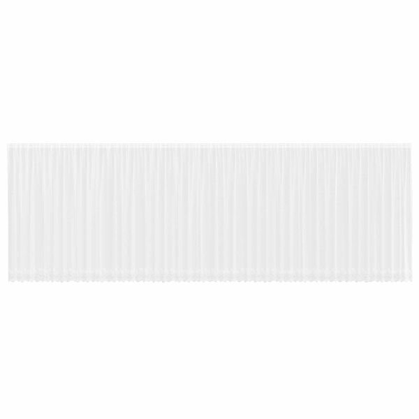 vidaXL Garnogard&iacute;na me&eth; gluggatj&ouml;ldum Hv&iacute;tt 240 x 1200 cm P&oacute;l&yacute;ester