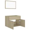 804785 vidaXL 2 Piece Bathroom Furniture Set Sonoma Oak Chipboard