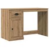 vidaXL Skrifbor&eth; me&eth; hur&eth; Artisan Eik 50 x 115 x 75 cm Samsettur vi&eth;ur