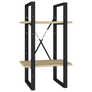 vidaXL 2-h&aelig;&eth;a B&oacute;kahilla Sonoma Eik 40x30x70 cm Samsettur Vi&eth;ur