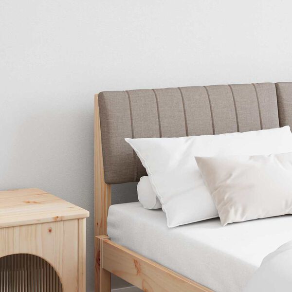 vidaXL B&oacute;lstru&eth; r&uacute;mgafl M&oacute;gr&aacute;r 140 cm Solid furuhikk