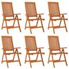 vidaXL samanbrj&oacute;tanlegir gar&eth;st&oacute;lar 6 stk Solid Wood Eucalyptus