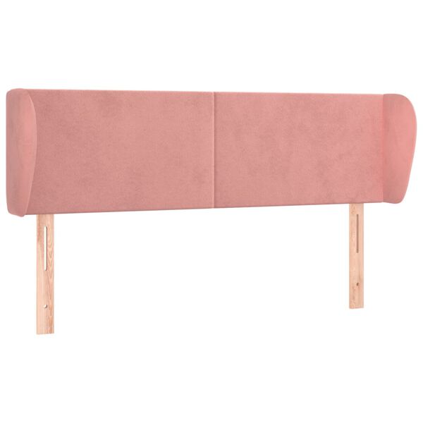 vidaXL H&ouml;f&eth;agafl me&eth; Eyrum 147x23x78/88 cm Bleik Flauel