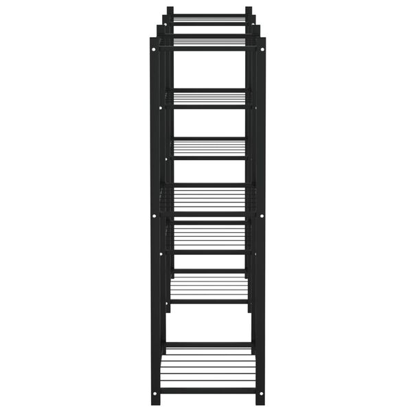 vidaXL Blómastandur 83x25x80 cm Svart Járn