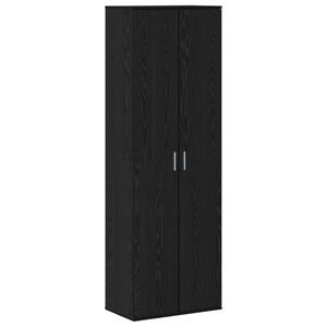 vidaXL Highboard Sv&ouml;rt eik 60 x 35 x 180 cm Samsettur vi&eth;ur