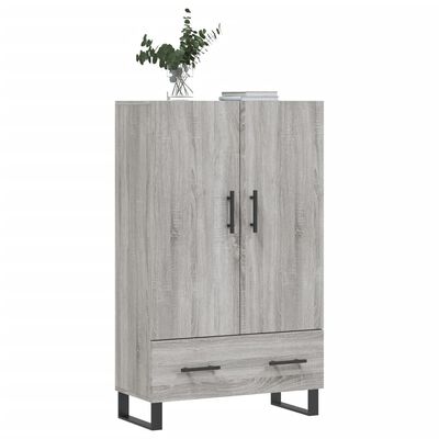 vidaXL Hár Skápur Grár Sonoma 69,5x31x115 cm Samsettur Viður