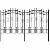 vidaXL Gar&eth;gir&eth;ing KAMPEN me&eth; Spj&oacute;ttoppi Svart 240x125 cm St&aacute;l