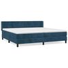 vidaXL H&oacute;lfa&eth; Springr&uacute;m me&eth; D&yacute;nu Bl&aacute;tt 200x200 cm Flauel