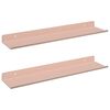 vidaXL Flj&oacute;tandi skrifbor&eth; 2 pcs Bleikur 40 x 8,5 x 2,5 cm St&aacute;l