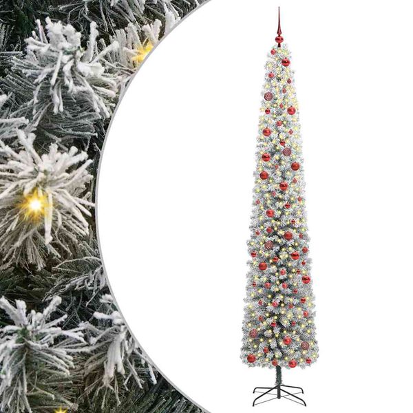 vidaXL Gervi j&oacute;latr&eacute; me&eth; 300 LED Gr&aelig;nn 270 cm PVC, st&aacute;l og plast