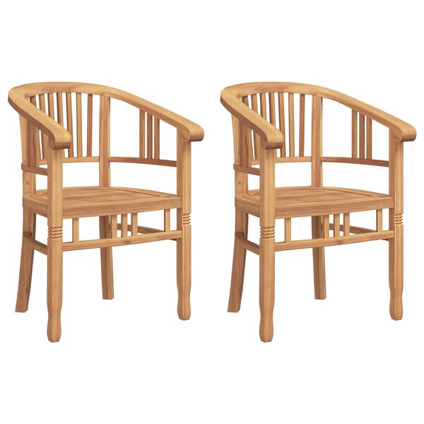 vidaXL St&oacute;ll 2 pcs Br&uacute;nn 63 x 58 x 89 cm Solid teak vi&eth;ur