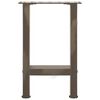 vidaXL sófaborðsfætur úr náttúrulegu stáli, 2 stk., 38x(42-43) cm, stál