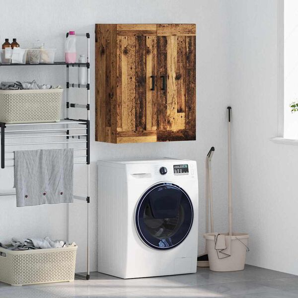 vidaXL Veggsk&aacute;pur Gamall vi&eth;ur 69,5 x 34 x 90 cm Samsettur vi&eth;ur