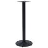 vidaXL Bistro Bor&eth;f&oacute;tur Svartur &Oslash;43x107 cm Steypuj&aacute;rn