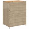 vidaXL Cabinet Drapplita&eth;ur 70 x 50 x 87 cm P&oacute;l&yacute;ester og Roly Rattan