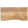 vidaXL Skrifbor&eth;splata m. Sveigju 140x50x2,5 cm Gegnheill Mang&oacute;vi&eth;ur