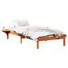 vidaXL Ramsv&iacute;k Vaxbr&uacute;nn 90 x 190 cm Solid furuhikk