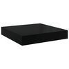 vidaXL Vegghengdar Hillur 4 stk. H&aacute;glans Svartar 40x23x3,8 cm MDF