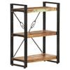 vidaXL B&oacute;kask&aacute;pur 3 Hillur 60x30x80 cm Gegnheill Endurn&yacute;ttur Vi&eth;ur