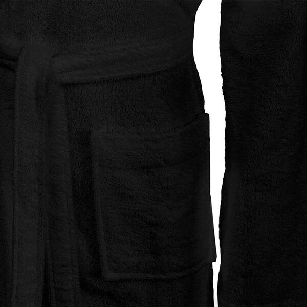 vidaXL Baðsloppur KINN Svartur XL cotton