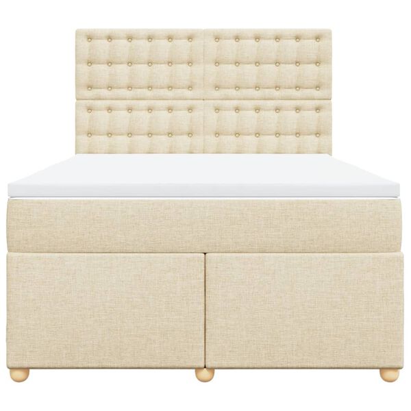 vidaXL H&oacute;lfa&eth; Springr&uacute;m me&eth; D&yacute;nu Rj&oacute;ma 160x200 cm Tauefni