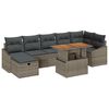 vidaXL Gar&eth;s&oacute;fa sett me&eth; p&uacute;&eth;i me&eth; geymslu 8 pcs Gr&aacute;r p&oacute;l&yacute;rattan