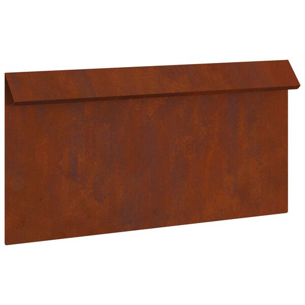vidaXL Sniglafence 4 pcs Rusty 50 x 3,5 x 25 cm Ve&eth;ra&eth; st&aacute;l