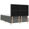 vidaXL LED Box Spring R&uacute;m me&eth; d&yacute;nu D&ouml;kk gr&aacute; 140 x 200 cm d&uacute;kur