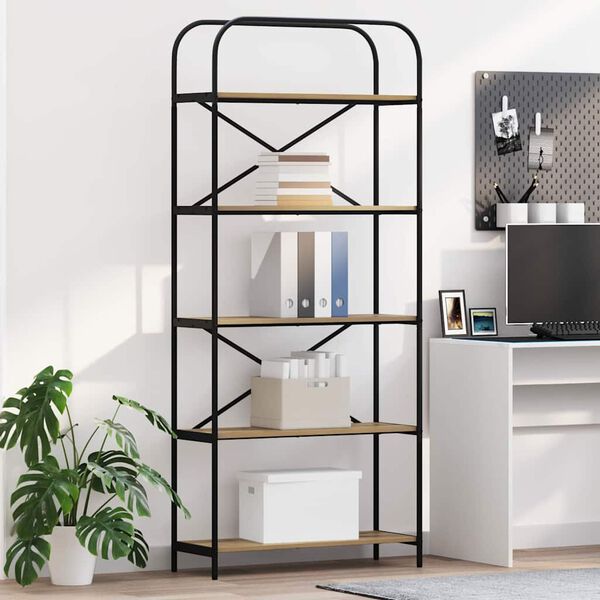 vidaXL Hilla Artisan Eik 80 x 30 x 183 cm Samsettur vi&eth;ur