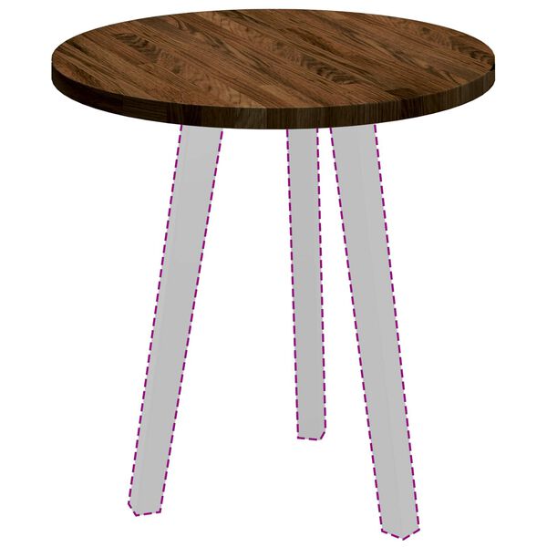 vidaXL Bor&eth;plata L&eacute;tt br&uacute;nt &Oslash; 50 x 2,5 cm Umfer&eth; &aacute;kaft eik