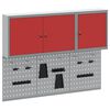 vidaXL Verkf&aelig;rask&aacute;pasett me&eth; hillu me&eth; l&aacute;s 5 pcs Rau&eth;ur Dufth&uacute;&eth;a&eth; st&aacute;l