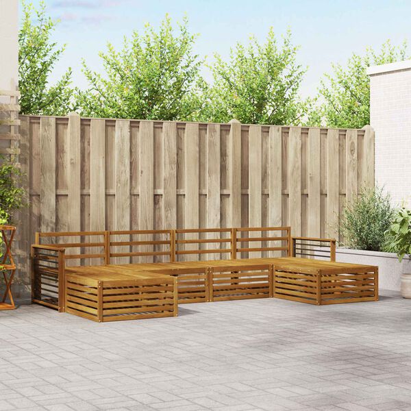 vidaXL S&oacute;fasett 6 pcs N&aacute;tt&uacute;rulegur Hrein akas&iacute;utr&eacute;