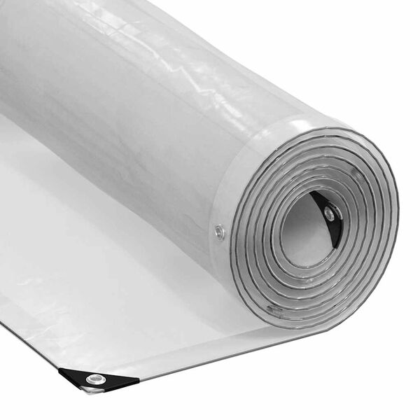 vidaXL T&aelig;rt presenning me&eth; augum 10x10 m p&oacute;l&yacute;et&yacute;len