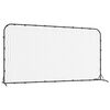 vidaXL Endurkastaranet fyrir F&oacute;tbolta Svart 366x90x183 cm HDPE