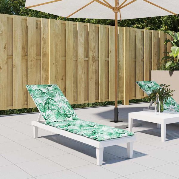 vidaXL S&oacute;lbekkjasessa Laufamynstur Oxfordefni