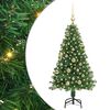 vidaXL Gervi j&oacute;latr&eacute; me&eth; 150 LED Gr&aelig;nn 120 cm PVC, st&aacute;l og plast