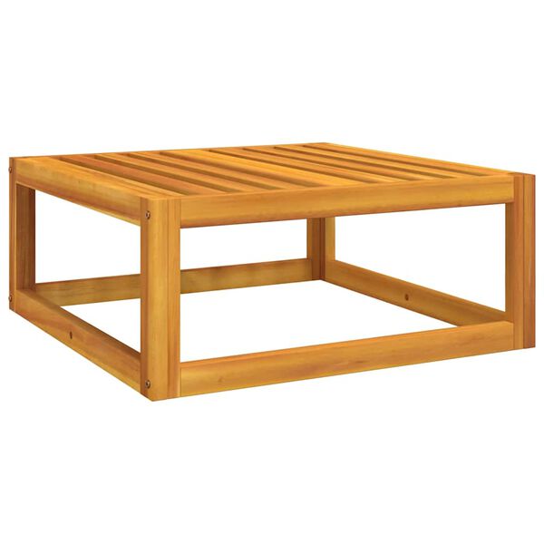 vidaXL Garðskemill með Ljósgrárri Sessu Gegnheill Akasíuviður