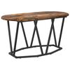 vidaXL S&oacute;fabor&eth; Rau&eth;-eik 80 x 40 x 40.5 cm Sni&eth;in vi&eth;ur og m&aacute;lmur
