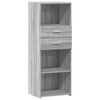 vidaXL H&aacute;r Sk&aacute;pur Gr&aacute;r Sonoma 45x42,5x124 cm Samsettur Vi&eth;ur
