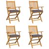 vidaXL Folding st&oacute;ll me&eth; p&uacute;&eth;i 4 pcs Gr&aacute;r 49 x 57.5 x 92 cm