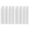 vidaXL Svartgard&iacute;nur me&eth; hringjum 2 pcs Hreint Hv&iacute;tt 140 x 140 cm