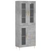 vidaXL H&aacute;r Sk&aacute;pur Steypugr&aacute;r 69,5x34x180 cm Samsettur Vi&eth;ur