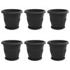 vidaXL Pl&ouml;ntupottar 6 pcs Svartur &Oslash; 34 x 28 cm Plast