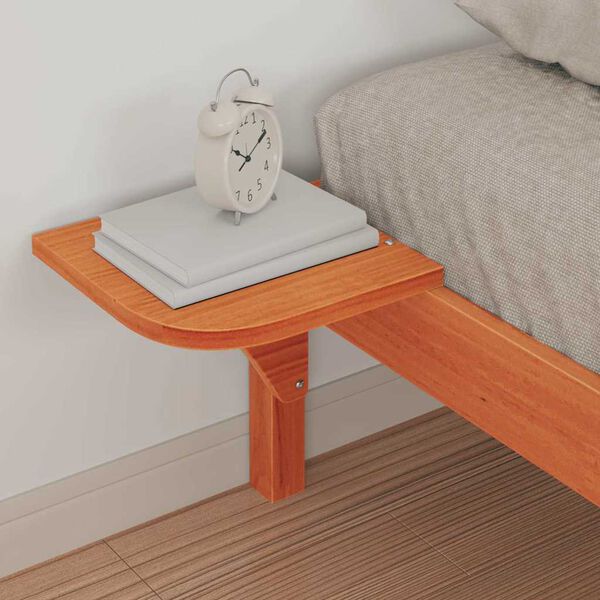 vidaXL R&uacute;mfati me&eth; hli&eth;arbor&eth;um Vaxbr&uacute;nn 80 x 220 cm Solid furuhikk