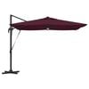 vidaXL Roma Parasol Rauður 286 x 284 x 270 cm Aluminum og pólyester